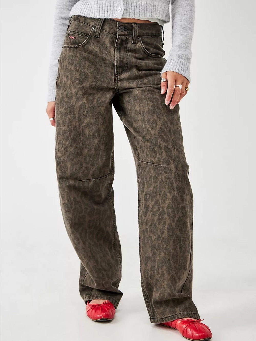 BDG Logan Boyfriend Leopard Print Jeans